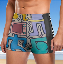 Lade das Bild in den Galerie-Viewer, Multi-Image-Druck Männer / Herren Badeshort Badehose Boxerbadehose mit Fotos Muster Text Logo selbst gestalten und bedrucken
