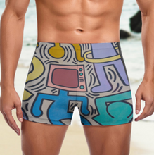 Lade das Bild in den Galerie-Viewer, Multi-Image-Druck Männer / Herren Badeshort Badehose Boxerbadehose mit Fotos Muster Text Logo selbst gestalten und bedrucken
