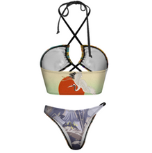 Lade das Bild in den Galerie-Viewer, 2023 Sexy Multi-Image-Design Damen Bikini Set Badeanzug 2 teilig mit Zierbändern mit Fotos Muster Text Logo selbst gestalten und bedrucken
