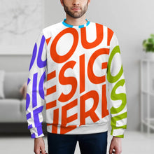 Lade das Bild in den Galerie-Viewer, Multi-Image-Druck Männer / Herren Voll Print Sweatshirt Pullover mit Rundhalsausschnitt &amp; Raglan-Ärmeln mit Fotos Muster Text Logo selbst gestalten und bedrucken
