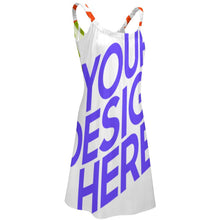 Lade das Bild in den Galerie-Viewer, Multi-Image-Druck Damen / Frauen Strandkleid Maxikleid Spaghettikleid AQ mit Fotos Muster Text Logo selbst gestalten und bedrucken
