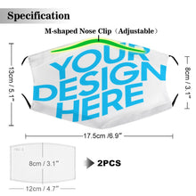 Lade das Bild in den Galerie-Viewer, 3 Stück / Packung Kinder Mund-Nasen-Maske Gesichtsmaske mit Filter mit 3 verschiednen Fotos selbst gestalten und bedrucken
