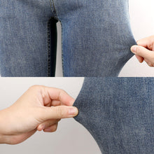 Lade das Bild in den Galerie-Viewer, Multi-Image-Druck Damen / Frauen Schlagjeans Stretch Jeans Skinny Denim Schlaghose MC603 mit Fotos Muster Text Logo selbst gestalten und bedrucken
