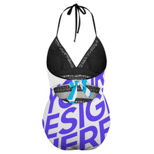 Lade das Bild in den Galerie-Viewer, Multi-Image-Druck Damen / Frauen Sexy Große Größe Badeanzug Swimsuit mit Shaping-Effekt YS20001 mit Fotos Muster Text Logo selbst gestalten und bedrucken
