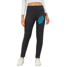 Lade das Bild in den Galerie-Viewer, Thermoleggins Super Dicke Lang High Waist Fleece Hose Winter Warme Jogginghose Grössen Elastische Strumpfhosen Damen Frauen mit Foto Text selbst gestalten und bedrucken
