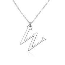 Lade das Bild in den Galerie-Viewer, Initial-Halskette Buchstabe X0054 in Sterling Silber mit 18K Gold Roségold Vergoldung Länge verstellbar selbst gestalten
