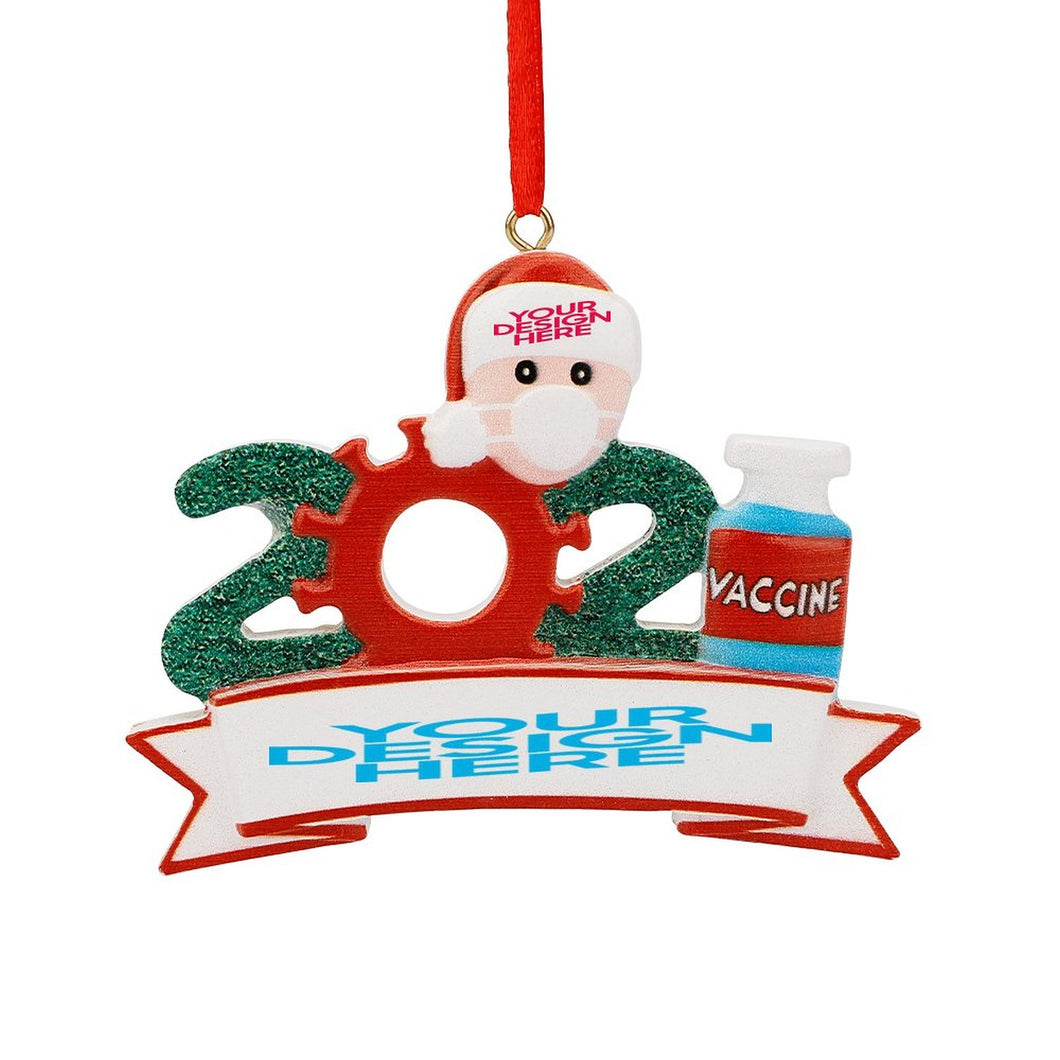 Weihnachtsmann deko klein Weihnachtsdeko mit Flagge als Anhänger für Weihnachten mit Foto & Text selbst gestalten und bedrucken