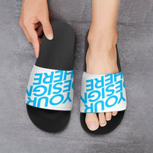 Lade das Bild in den Galerie-Viewer, Damen / Herren Hausschuhe Badesandale Pantoffeln PVC Slippers Badepantolette schwarz / weiß selbst gestalten und bedrucken
