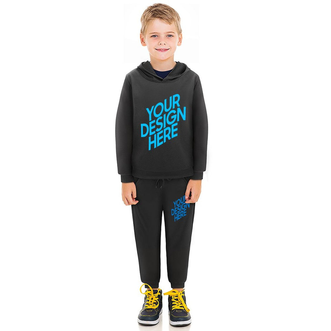 2-tgl. Set Jogging Sportanzug Sweatshirt Pullover Trainingsanzug Hoodie + Hose für Kinder- und Jugendliche Jungen Unisex mit Foto selbst gestalten und bedrucken