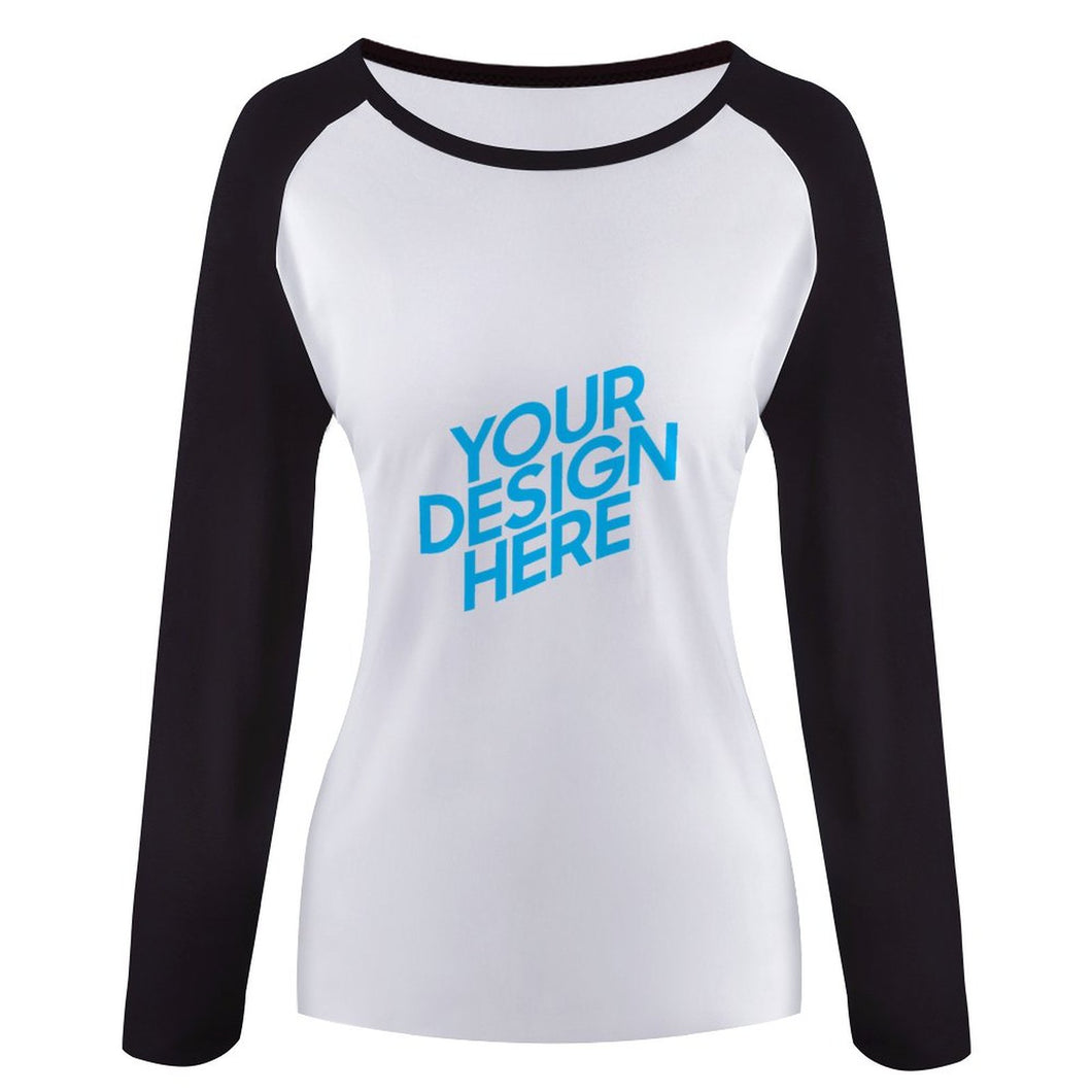 Raglan T-Shirt TSHIRT lang mit vollem Arm Langarmshirt Damen selbst gestalten und bedrucken