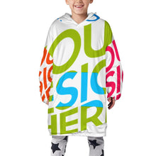 Lade das Bild in den Galerie-Viewer, Multi-Image-Druck Kapuzensweatshirt Jugend Blanket Hoodie Jungen Sweatshirt Kapuzenpullover B412 mit Fotos Muster Text Logo selbst gestalten und bedrucken
