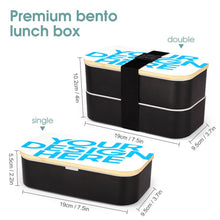 Lade das Bild in den Galerie-Viewer, Doppelschichtige Bento-Box Brotdose Geteilte Lunchbox mit Bento-Gurt mit Fotos Muster Text Logo selbst gestalten und bedrucken
