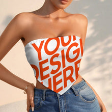 Lade das Bild in den Galerie-Viewer, Multi-Image-Design Damen / Frauen Bandeau Crop Top Chinese Bellyband Dudou trägerlos BU mit Foto Design Motiv Text selbst gestalten und bedrucken
