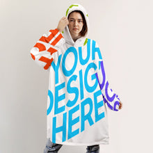 Lade das Bild in den Galerie-Viewer, Multi-Image-Druck Damen / Frauen Hoodie-Decke Warm Hoodie Wearable Sweatshirt-Decke, TV-Decke, Faule Kleidung Pyjamas Kapuzenpullover B412 mit Foto Text Muster selbst gestalten und bedrucken
