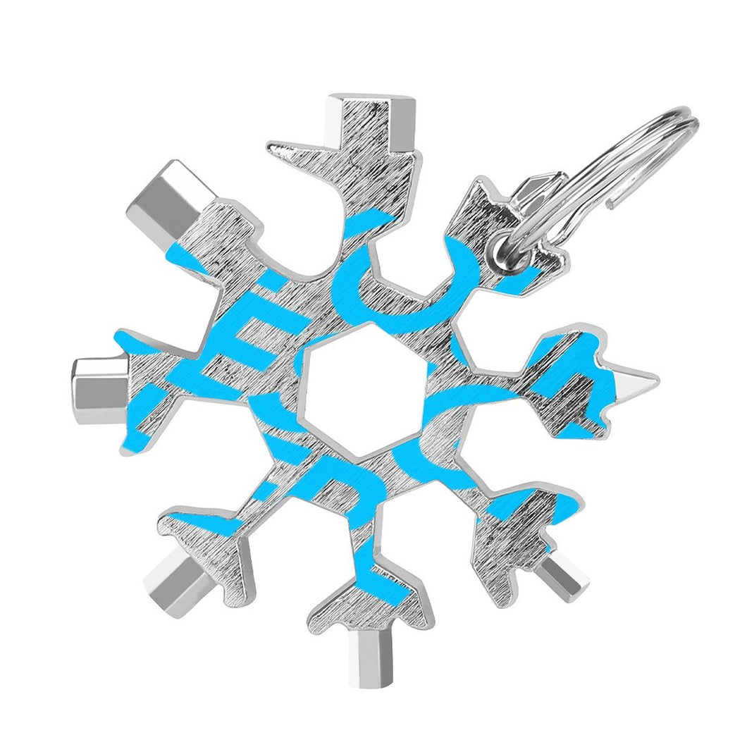 Schneeflocken-Form Multifunktionswerkzeug Schraubenschlüssel mit Foto Text selbst gestalten und bedrucken