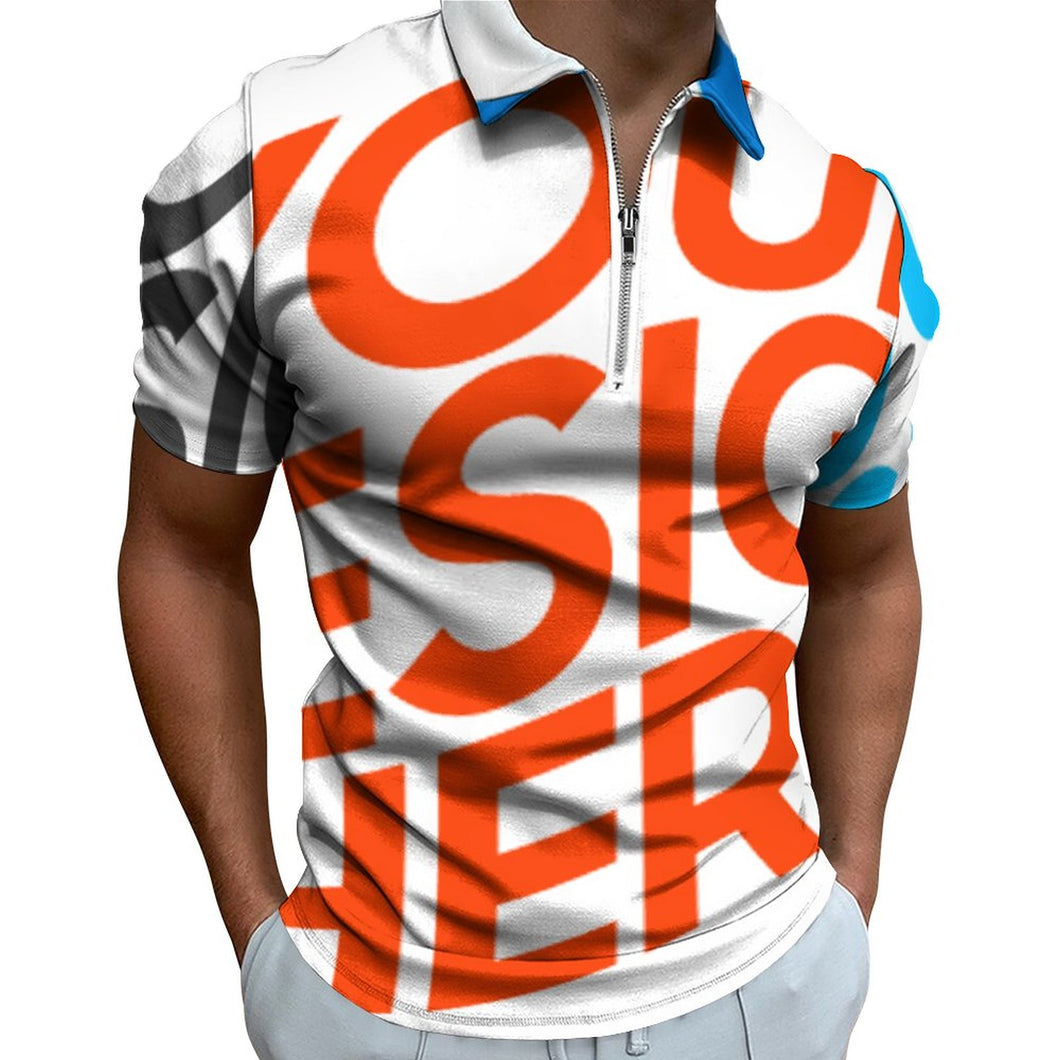 Herren / Männer Multi-Image-Druck Poloshirt Kurzarm Shirt B470 mit Fotos Muster Text Logo selbst gestalten und bedrucken