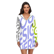 Lade das Bild in den Galerie-Viewer, Multi-Image-Design Damen / Frauen Pyjama Nachthemd QZ6056 mit Foto Design Motiv Text selbst gestalten und bedrucken
