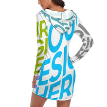 Lade das Bild in den Galerie-Viewer, Multi-Image-Design Damen / Frauen Pyjama Nachthemd QZ6056 mit Foto Design Motiv Text selbst gestalten und bedrucken
