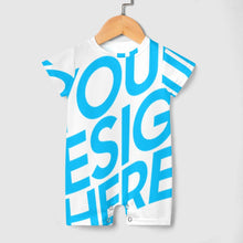 Lade das Bild in den Galerie-Viewer, Einzelbild-Design Sportswear Body Kurzarm für Baby und Neugeborene Jungen &amp; Mädchen mit Foto Design Motiv Text selbst gestalten und bedrucken
