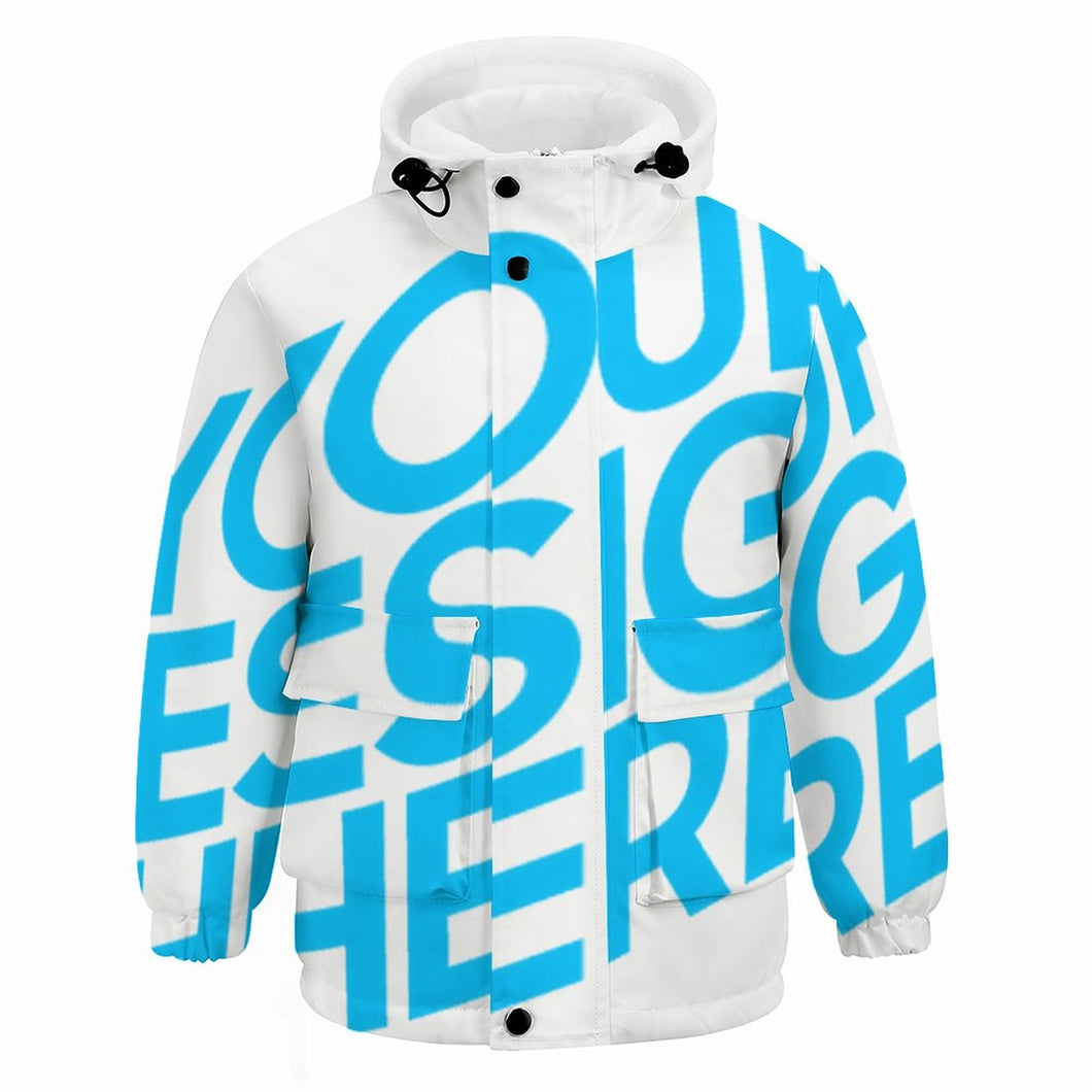Modische warme Winterjacke Kurzjacke Printjacke A679 für Kinder- und Jugendliche Jungen mit Foto Muster Text selbst gestalten und bedrucken