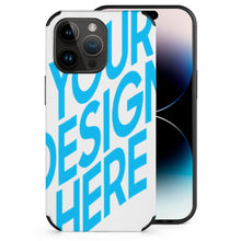 Lade das Bild in den Galerie-Viewer, Personalisierte iPhone 14 / iPhone 14 Plus / iPhone 14 Pro / iPhone 14 Pro Max Handyhülle Schutzhülle aus Carbon Fiber Kohlefaser mit Fotos Muster Text Logo selbst gestalten und bedrucken
