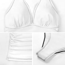 Lade das Bild in den Galerie-Viewer, Multi-Image-Druck Damen Sommer Tief-V Tankini Set 2 tlg. F48KA01 mit Fotos Muster Text Logo selbst gestalten und bedrucken
