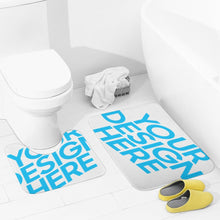 Lade das Bild in den Galerie-Viewer, Badematten Set 2 teilig Badezimmermatte Fußmatten Badteppich Set mit mit Fotos Muster Text Logo selbst gestalten und bedrucken

