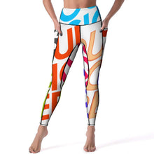 Lade das Bild in den Galerie-Viewer, Multi-Image-Druck Yoga Hose Sport Leggings Sporthose Fitnesshose CE003 mit Fotos Muster Text Logo selbst gestalten und bedrucken
