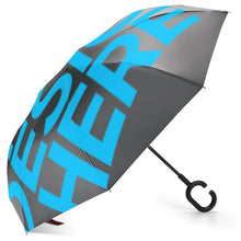 Lade das Bild in den Galerie-Viewer, Der umgekehrte verkehrte Regenschirm Innovativer Schirm mit Foto Text selbst gestalten und bedrucken
