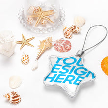 Lade das Bild in den Galerie-Viewer, Weihnachtssterne Weihnachtsdeko aus Kunststoff + Aluminiumblech als Anhänger für Weihnachten mit Foto &amp; Text selbst gestalten und bedrucken
