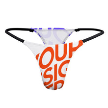 Lade das Bild in den Galerie-Viewer, Multi-Image-Druck Damen / Frauen G-String Tanga Stringtanga Ministring mit Bändern D42 mit Fotos Muster Text Logo selbst gestalten und bedrucken
