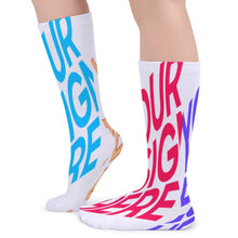 Lade das Bild in den Galerie-Viewer, Multi-Image-Design lange dicke Socken Strümpfe Damen / Herren mit Ihrem Design Motiv und Foto selbst gestalten und bedrucken

