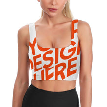 Lade das Bild in den Galerie-Viewer, Multi-Image-Druck Sexy Damen / Frauen Yoga Bra Top T-Shirt-BH Crop Top Sport Bra Basic Wohlfühl BH YJ037 mit Fotos Muster Text Logo selbst gestalten und bedrucken
