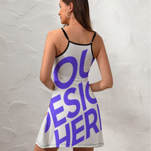 Lade das Bild in den Galerie-Viewer, Multi-Image-Druck Damen / Frauen Slingkleid Bedrucktes Kleid Sommerkleid NZ021 mit Fotos Muster Text Logo selbst gestalten und bedrucken
