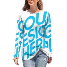Lade das Bild in den Galerie-Viewer, Langarmshirt Rundhalsshirt Voll-Druck HL für Damen Frauen mit Foto Muster Text selbst gestalten und bedrucken
