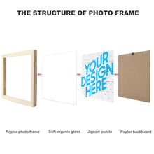 Lade das Bild in den Galerie-Viewer, Puzzle Bilderrahmen Fotorahmen mit Photo in horizontale Version selbst gestalten und bedrucken
