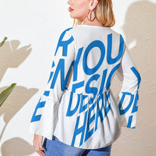 Lade das Bild in den Galerie-Viewer, Einzelbilddruck Übergroßes Lockeres High Waist Rock Top HIGH LOW ROCK Shirtbluse mit hochwertiger Rüsche am Saum für Damen / Frauen mit Einzelbilddruck selbst gestalten und bedrucken
