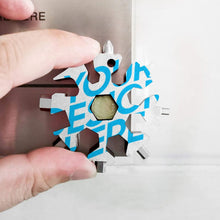 Lade das Bild in den Galerie-Viewer, Schneeflocken-Form Multifunktionswerkzeug Schraubenschlüssel mit Foto Text selbst gestalten und bedrucken
