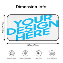 Lade das Bild in den Galerie-Viewer, Badematte Badewannenmatte Badteppich Fußmatte Bodenmatte Extra Lang 100x50cm schnell trocknend strapazierfähig pflegeleicht mit Foto Design Motiv Text selbst gestalten und bedrucken
