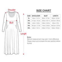 Lade das Bild in den Galerie-Viewer, Einzelbilddruck Damen / Frauen Übergröße Maxikleid A120 in ausgestellter Form mit Foto Text Muster selbst gestalten und bedrucken
