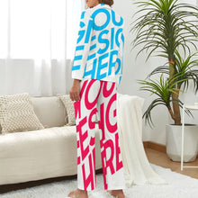 Lade das Bild in den Galerie-Viewer, Einzelbild-Design Schlafanzug Zweiteiliger Homewear Pyjama aus Satin für Damen/Frauen DTZREV1 mit Foto Design Motiv Text selbst gestalten und bedrucken
