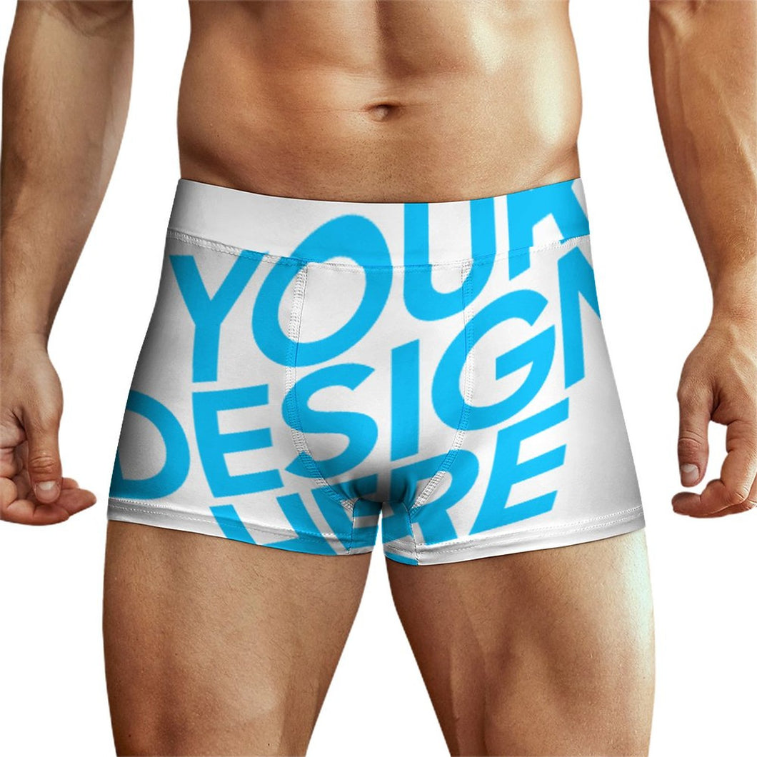 Einzelbild-Design Herren Unterhose Männer Boxershort High Waist und mit breitem Elastikbündchen mit Fotos Muster Text Logo selbst gestalten und bedrucken