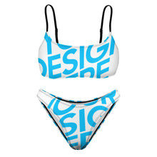 Lade das Bild in den Galerie-Viewer, Einzelbilddruck Push-Up Bustier Bikini Set 2 tlg. S100D55 Damen mit Foto Muster Text Logo selbst gestalten und bedrucken
