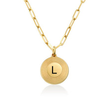 Lade das Bild in den Galerie-Viewer, Odeion Initial-Halskette X0055 aus Sterling Silber mit 18K Gold / Roségold Vergoldung mit Gravur Buchstaben nach Wünsche selbst gestalten
