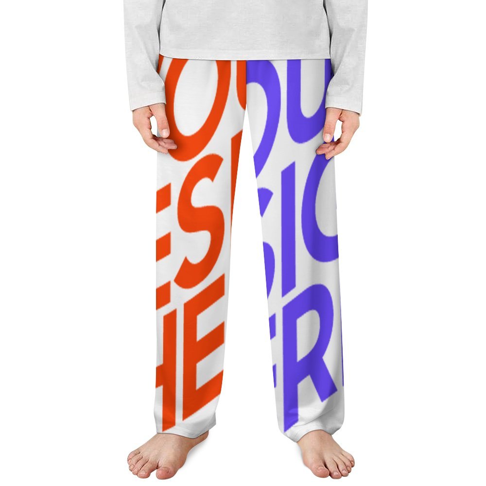 Multi-Image-Design Kinder Jungen / Mädchen Pyjama Hose Schlafanzughose Schlafhose D31P mit Foto Design Motiv Text selbst gestalten und bedrucken