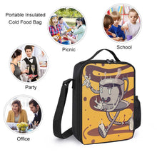Lade das Bild in den Galerie-Viewer, 600D Polyester Lunchtasche Lunch Bag Kühltasche mit Schultergurt mit Foto / Text selbst gestalten und bedrucken
