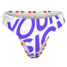 Lade das Bild in den Galerie-Viewer, Multi-Image-Druck Damen / Frauen T-back Bikini Badehose mit normalem Schnitt NZ207 mit Fotos Muster Text Logo selbst gestalten und bedrucken
