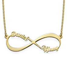 Lade das Bild in den Galerie-Viewer, Personalisierte Infinity Unendlichkeits Namenskette X0089 mit 18K Gold Roségold Vergoldung selbst gestalten
