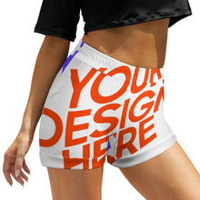 Lade das Bild in den Galerie-Viewer, Multi-Image-Druck Damen / Frauen Strandshorts Yoga Shorts Kurze Hose Sommer DP mit Fotos Muster Text Logo selbst gestalten und bedrucken
