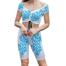 Lade das Bild in den Galerie-Viewer, Nachhaltiges Yoga Set Y03 Yoga Top &amp; Yoga Leggings Damen / Frauen selbst gestalten und bedrucken
